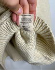 MATE The Label 100% Organic Cotton Textured Knit Oversized Crew Sweater