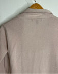 Neiman Marcus 100% Cashmere Pale Pink Waterfall Drape Style Cardigan Sweater