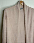 Neiman Marcus 100% Cashmere Pale Pink Waterfall Drape Style Cardigan Sweater