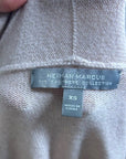 Neiman Marcus 100% Cashmere Pale Pink Waterfall Drape Style Cardigan Sweater