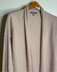Neiman Marcus 100% Cashmere Pale Pink Waterfall Drape Style Cardigan Sweater