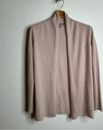Neiman Marcus 100% Cashmere Pale Pink Waterfall Drape Style Cardigan Sweater
