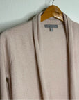 Neiman Marcus 100% Cashmere Pale Pink Waterfall Drape Style Cardigan Sweater