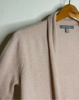 Neiman Marcus 100% Cashmere Pale Pink Waterfall Drape Style Cardigan Sweater