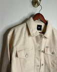 Free People x Lee 100% Cotton Denim Cream Cropped Denim Jacket Boxy Fit