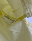 Eileen Fisher 100% Organic Cotton Mandrian Collar Pale Yellow Tank Button Down Blouse
