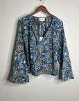 Cleobella 100% Organic Cotton Floral Wide Sleeve Allison Flowy Blouse