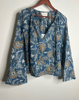 Cleobella 100% Organic Cotton Floral Wide Sleeve Allison Flowy Blouse