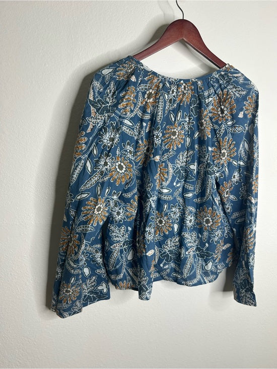 Cleobella 100% Organic Cotton Floral Wide Sleeve Allison Flowy Blouse