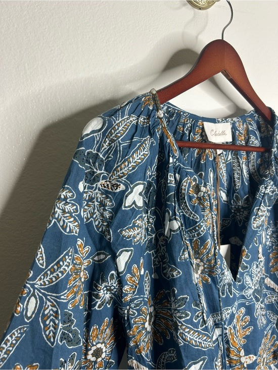 Cleobella 100% Organic Cotton Floral Wide Sleeve Allison Flowy Blouse