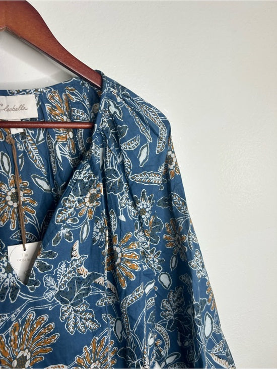 Cleobella 100% Organic Cotton Floral Wide Sleeve Allison Flowy Blouse