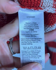 Madewell 100% Linen Knit Textured Striped Crew Neck Sweater