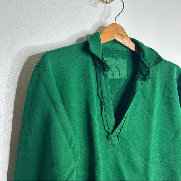 Frank &amp;amp; Eileen Frank &amp;amp; Eileen 100% Cotton Patrick Triple Fleece Sweatshirt Green Distressed - Cotton, Fleece