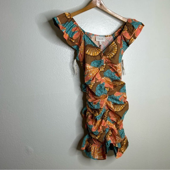 Cleobella Cleobella 100% Organic Cotton Tiana Ruched Mini Dress - Cotton