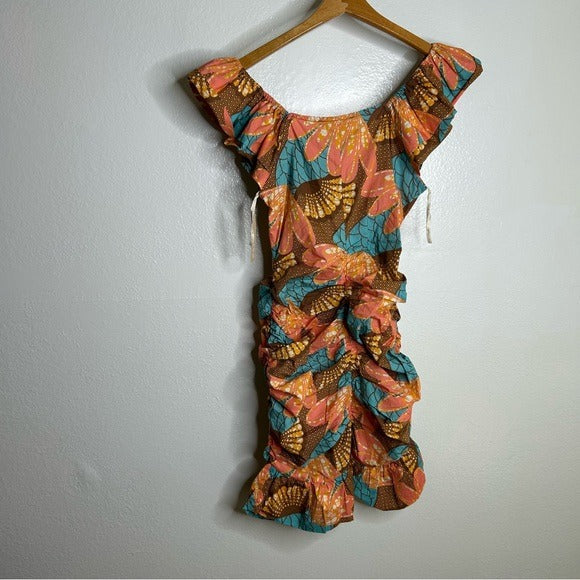 Cleobella 100% Organic Cotton Tiana Ruched Mini Dress