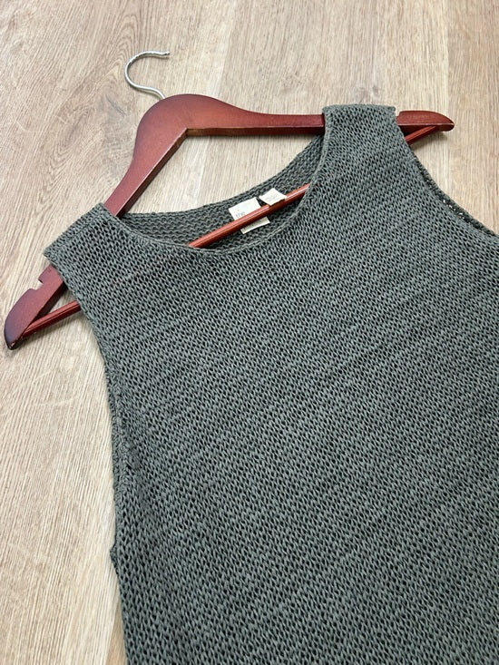 Eileen Fisher 'Fisher Project' 100% Organic Cotton Knit Green Tunic Tank Top