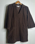 Velvet By Graham & Spencer 100% Cotton Chocolate Brown Corduory Elke Mini Dress