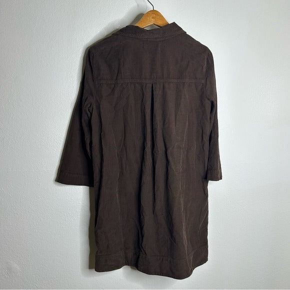 Velvet by Graham &amp;amp; Spencer Velvet By Graham &amp;amp; Spencer 100% Cotton Chocolate Brown Corduory Elke Mini Dress - Cotton