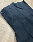 Garnet Hill 100% Linen Classic Linen Trouser Straight Leg Pant in Black