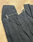Garnet Hill 100% Linen Classic Linen Trouser Straight Leg Pant in Black