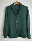 Frank & Eileen 100% Cotton Eileen Triple Fleece Sweatshirt Button Down Top Green
