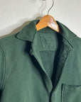 Frank & Eileen 100% Cotton Eileen Triple Fleece Sweatshirt Button Down Top Green