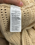 GAP 100% Cotton Crochet Textured Open Knit Button Down Cardigan Sweater