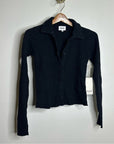 MATE The Label 100% Organic Cotton Button Down Cardigan Waffle Top