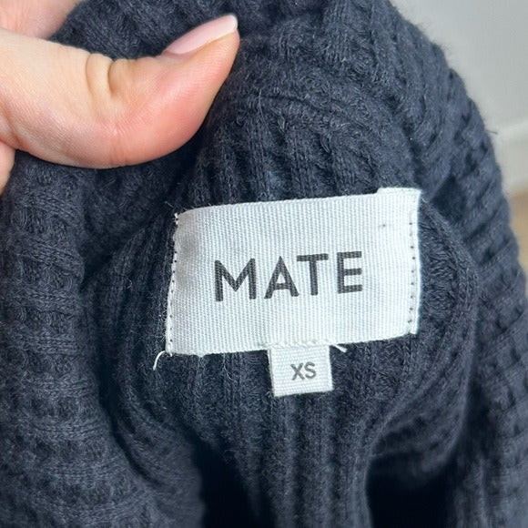 MATE The Label 100% Organic Cotton Button Down Cardigan Waffle Top
