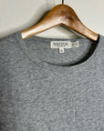 Nation Los Angeles 100% Organic Pima Cotton Gray Long Sleeve Scoop Neck Top