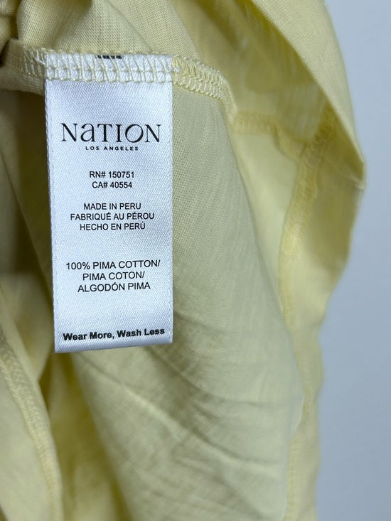 Nation LA 100% Pima Cotton Sabrina Twist Tie Tank in Butter Yellow