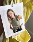Nation LA 100% Pima Cotton Sabrina Twist Tie Tank in Butter Yellow