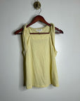 Nation LA 100% Pima Cotton Sabrina Twist Tie Tank in Butter Yellow