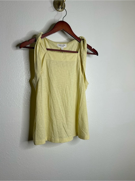 Nation LTD Nation LA 100% Pima Cotton Sabrina Twist Tie Tank in Butter Yellow - Cotton