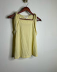 Nation LA 100% Pima Cotton Sabrina Twist Tie Tank in Butter Yellow