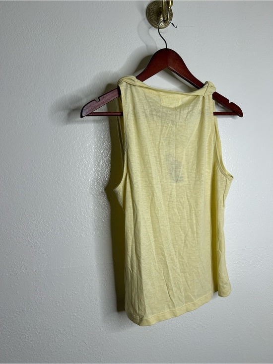 Nation LA 100% Pima Cotton Sabrina Twist Tie Tank in Butter Yellow