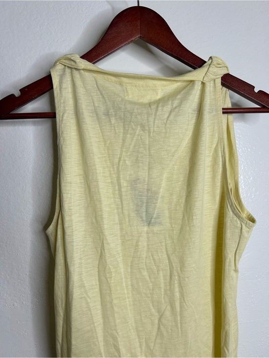 Nation LA 100% Pima Cotton Sabrina Twist Tie Tank in Butter Yellow