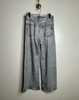 Rag & Bone 100% Cotton Miramar Terry Sofie Wide Leg Washed Gray Black Pant