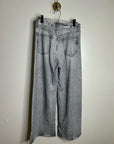 Rag & Bone 100% Cotton Miramar Terry Sofie Wide Leg Washed Gray Black Pant