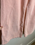 Faithfull The Brand 100% Cotton Tove Corduory Pant in Pale Pink Wide Leg High Rise