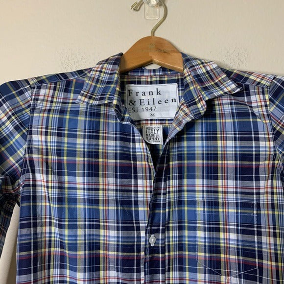 Frank &amp;amp; Eileen Frank &amp;amp; Eileen 100% Cotton Barry Plaid Button - Down Top - Cotton