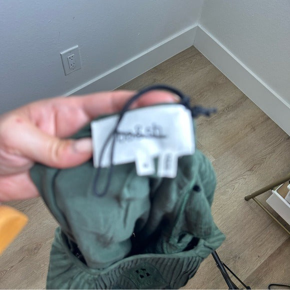 ba&amp;amp;sh Ba&amp;amp;Sh 100% Cotton Pintucked Cotton Jacquard Green Mini Dress - Cotton