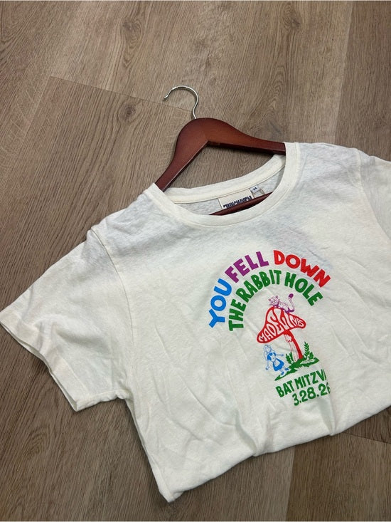Jungmaven Jungmaven Hemp Organic Cotton Cream &amp;#39;Rabbit Hole&amp;#39; Novelty T - Shirt - Cotton