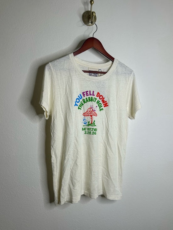 Jungmaven Jungmaven Hemp Organic Cotton Cream &amp;#39;Rabbit Hole&amp;#39; Novelty T - Shirt - Cotton