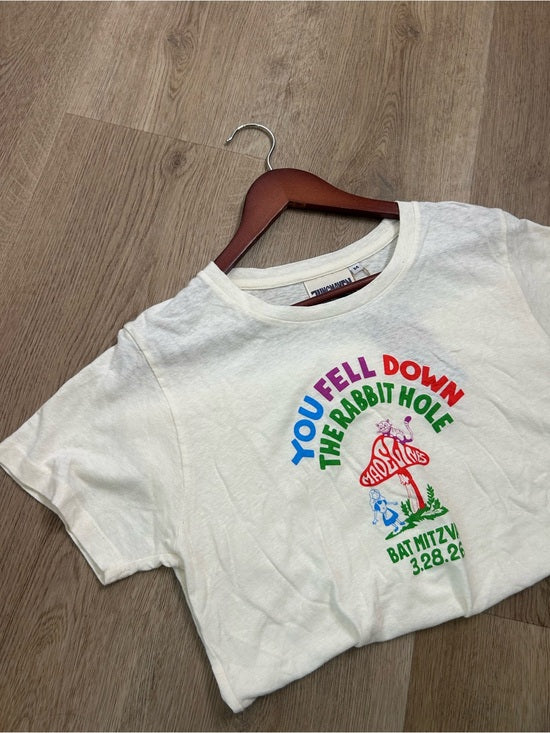 Jungmaven Jungmaven Hemp Organic Cotton Cream &amp;#39;Rabbit Hole&amp;#39; Novelty T - Shirt - Cotton