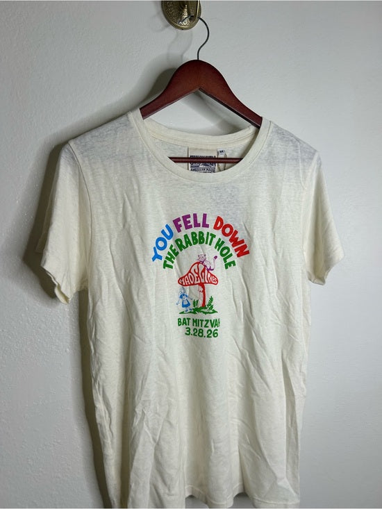 Jungmaven Jungmaven Hemp Organic Cotton Cream &amp;#39;Rabbit Hole&amp;#39; Novelty T - Shirt - Cotton