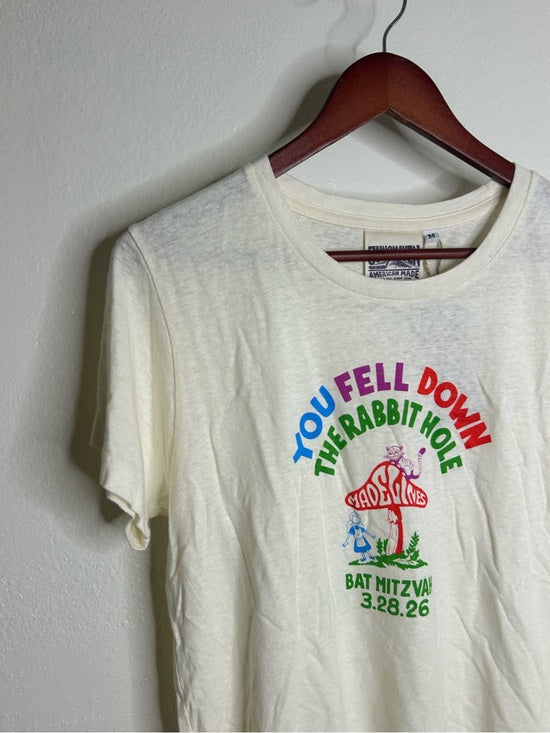 Jungmaven Jungmaven Hemp Organic Cotton Cream &amp;#39;Rabbit Hole&amp;#39; Novelty T - Shirt - Cotton