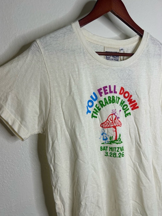 Jungmaven Hemp Organic Cotton Cream 'Rabbit Hole' Novelty T - Shirt