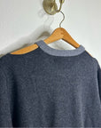 One Grey Day 100% Cashmere Grey Cutout Two Tone Sweater