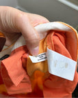 J. Crew Ingrid 100% Linen Orange Straight Leg Trouser Pant